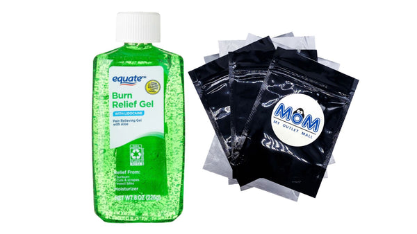 Burn Relief Gel with Lidocaine, 1 pack, 8oz, plus 3 My Outlet Mall Resealable Storage Pouches