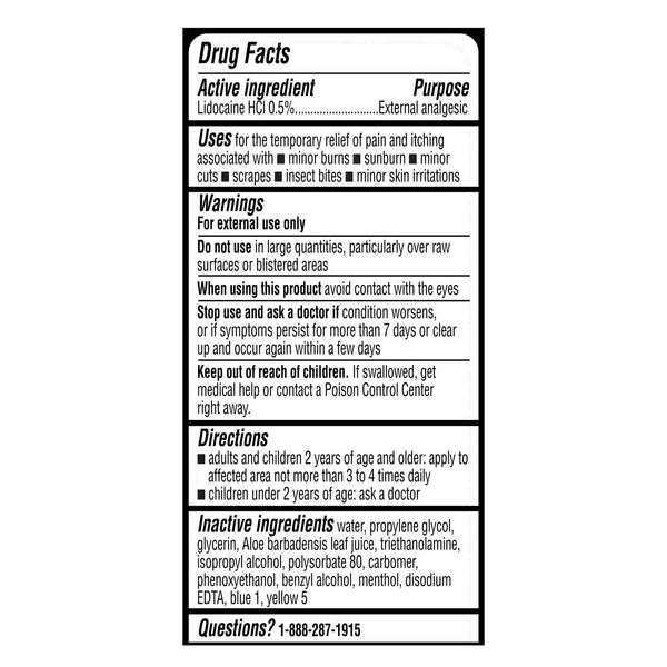 Burn Relief Gel with Lidocaine, 1 pack, 8oz, plus 3 My Outlet Mall Resealable Storage Pouches