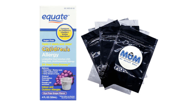 Children's Allergy Oral Solution, Grape, 1 pack, 4fl oz, plus 3 My Outlet Mall Resealable Storage Pouches