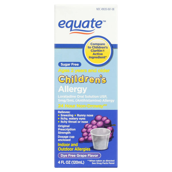 Children's Allergy Oral Solution, Grape, 1 pack, 4fl oz, plus 3 My Outlet Mall Resealable Storage Pouches