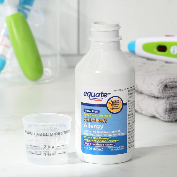 Children's Allergy Oral Solution, Grape, 1 pack, 4fl oz, plus 3 My Outlet Mall Resealable Storage Pouches