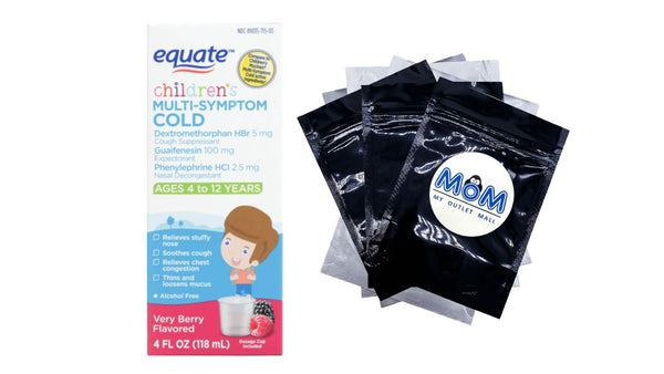 Children's Multi-Symptom Cold Liquid, Very Berry - 1 pack - 4fl oz - plus 3 My Outlet Mall Resealable Storage Pouches