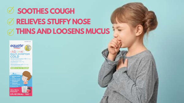Children's Multi-Symptom Cold Liquid, Very Berry - 1 pack - 4fl oz - plus 3 My Outlet Mall Resealable Storage Pouches