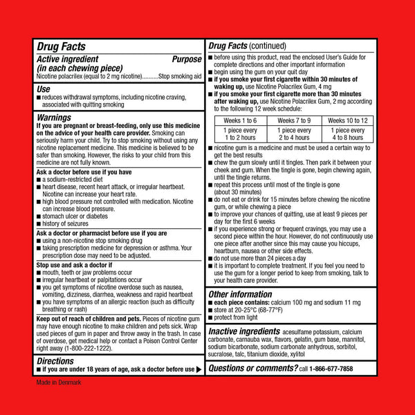 Coated Nicotine Gum 2 mg, Fruit Flavor, Stop Smoking Aid, 3 pack, 160 count per pack, plus 3 My Outlet Mall Resealable Storage Pouches
