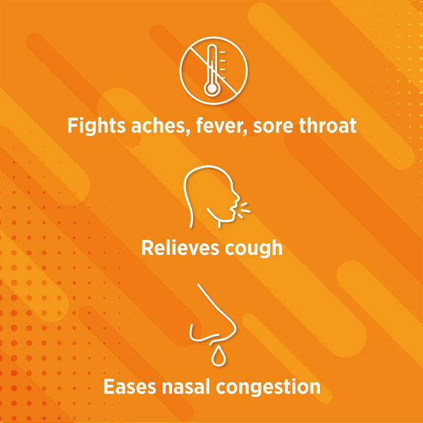 Daytime Cold and Flu Multi-Symptom Relief Fever Reducer Throat Remedies Nasal Decongestant Gels, 1 pack, 48 count, plus 3 My Outlet Mall Resealable Storage Pouches