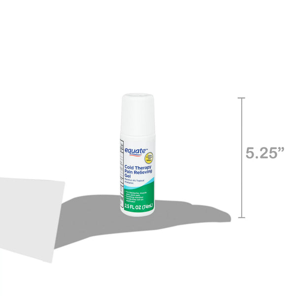 Cold Therapy Pain Relieving Roll On Gel, 4% Menthol Analgesic, 2 pack, 2.5fl oz per pack, plus 3 My Outlet Mall Resealable Storage Pouches