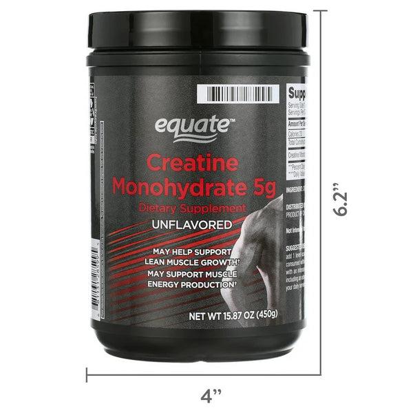 Creatine Monohydrate Dietary Supplement, Unflavored, 5 g - 1 pack - 15.87 oz - plus 3 My Outlet Mall Resealable Storage Pouches
