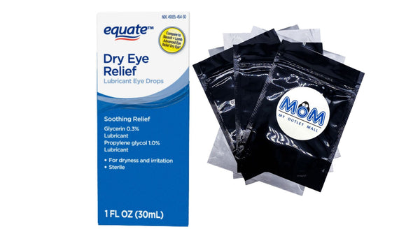 Dry Eye Relief Lubricant Eye Drops - 1 pack - 1fl oz - plus 3 My Outlet Mall Resealable Storage Pouches