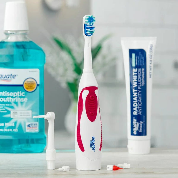 Dual Motion Power Oral Care Kit with Interdental Tools, Soft Bristles, 3 pack, 1 count per pack, plus 3 My Outlet Mall Resealable Storage Pouches