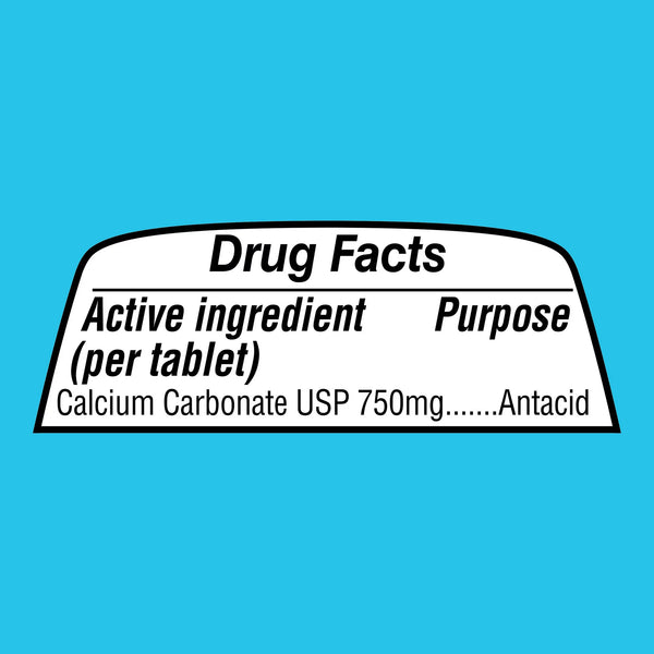 Extra Strength Sugar-Free Antacid Chewable Tablets, Orange Cream,750 mg, 3 pack, 90 count per pack, plus 3 My Outlet Mall Resealable Storage Pouches