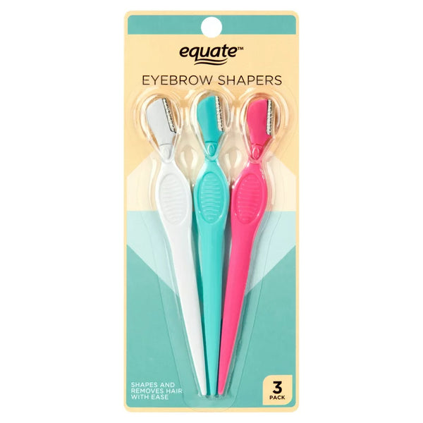 Eyebrow Shapers, 3 pack, 3 count per pack, plus 3 My Outlet Mall Resealable Storage Pouches