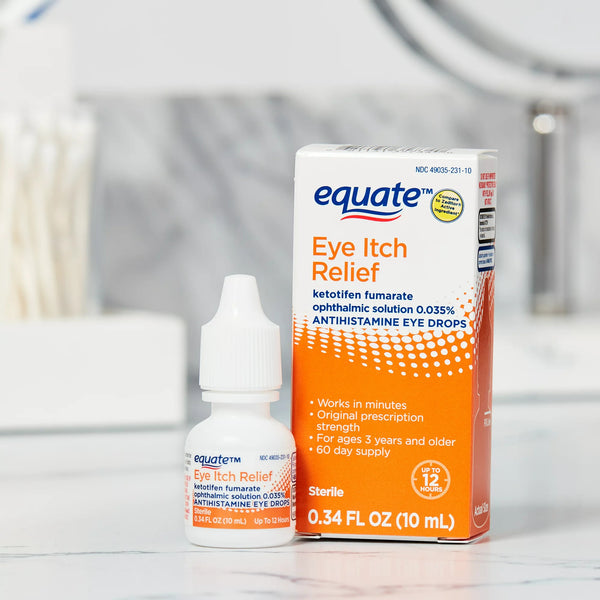 Eye Itch Relief, 1 pack, 0.34fl oz, plus 3 My Outlet Mall Resealable Storage Pouches