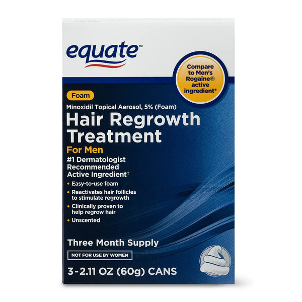 Hair Regrowth Treatment Minoxidil Topical Aerosol, 5 % Foam, 3-Month Supply, 2 pack, 2.11 oz 3 Piece per pack, plus 3 My Outlet Mall Resealable Storage Pouches