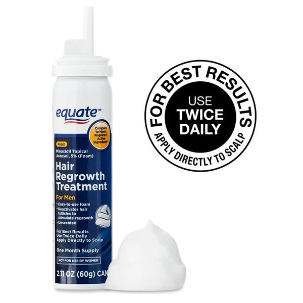 Hair Regrowth Treatment Minoxidil Topical Aerosol, 5 % Foam, 3-Month Supply, 2 pack, 2.11 oz 3 Piece per pack, plus 3 My Outlet Mall Resealable Storage Pouches