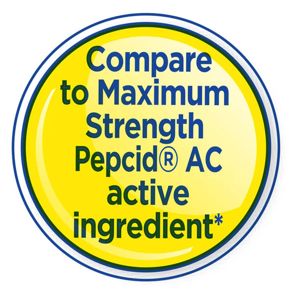 Maximum Strength Famotidine Tablets, 20 mg, 3 pack, 200 count per pack, plus 3 My Outlet Mall Resealable Storage Pouches