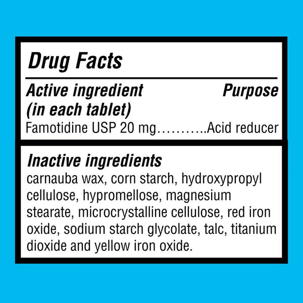 Maximum Strength Famotidine Tablets, 20 mg, 3 pack, 200 count per pack, plus 3 My Outlet Mall Resealable Storage Pouches