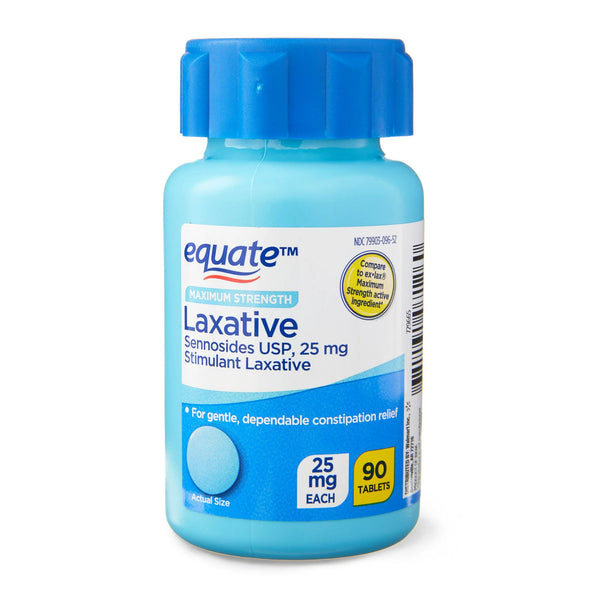 Maximum Strength Laxative Tablets for Constipation Relief, 1 pack, 90 count, plus 3 My Outlet Mall Resealable Storage Pouches