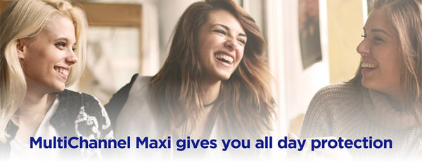 Maxi Pads Super, 2 pack, 48 count per pack, plus 3 My Outlet Mall Resealable Storage Pouches