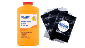 Medicated Body Powder - 1 pack - 10 oz per pack - plus 3 My Outlet Mall Resealable Storage Pouches