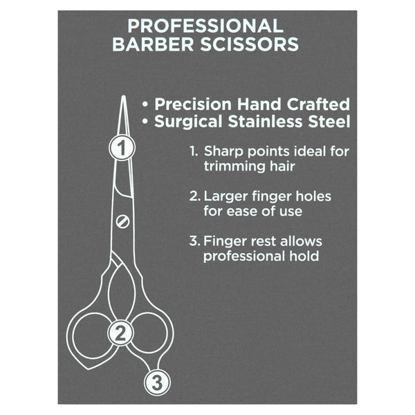 Men Professional Barber Hair Cutting Thinning Scissors 7" inch Length Haircutting Shears, 3 pack, 1 count per pack, plus 3 My Outlet Mall Resealable Storage Pouches