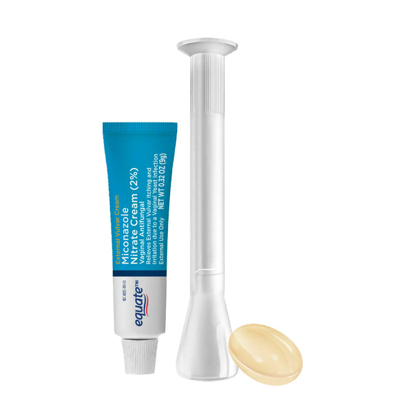 Miconazole 1 Day, Miconazole Nitrate Vaginal Insert and Cream (1200 Mg), 1 pack, 0.32 oz, plus 3 My Outlet Mall Resealable Storage Pouches