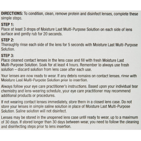 Moisture Last Multi-Purpose Solution - 1 pack - 12fl oz - plus 3 My Outlet Mall Resealable Storage Pouches