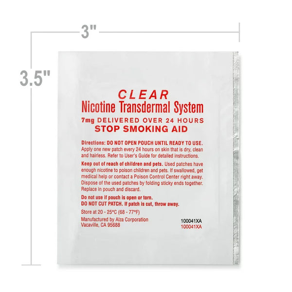 Nicotine Transdermal System Step 3 Clear Patches, 7 mg - 3 packs - 14 count - plus 3 My Outlet Mall Resealable Storage Pouches