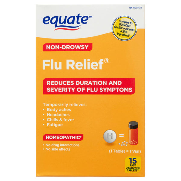 Non-Drowsy Flu Relief Fast Dissolving Tablets - 1 pack - 15 count - plus 3 My Outlet Mall Resealable Storage Pouches