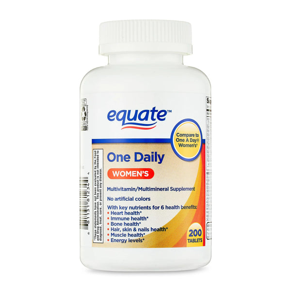 One Daily Women's Tablets Multivitamin or Multimineral Supplement - 2  packs - 200 count - plus 3 My Outlet Mall Resealable Storage Pouches