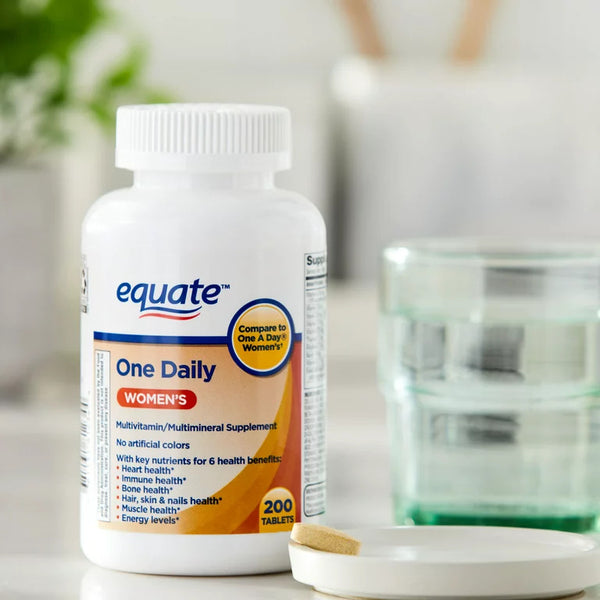 One Daily Women's Tablets Multivitamin or Multimineral Supplement - 2  packs - 200 count - plus 3 My Outlet Mall Resealable Storage Pouches