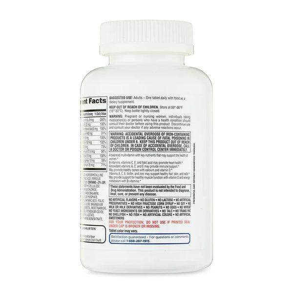 One Daily Women's Tablets Multivitamin or Multimineral Supplement - 2  packs - 200 count - plus 3 My Outlet Mall Resealable Storage Pouches