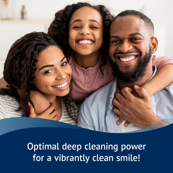Polaris Deep Cleaning VibraClean Toothbrush with Charcoal Bristles, Deep Cleaning Soft Bristles, 1 pack, 2 count, plus 3 My Outlet Mall Resealable Storage Pouches