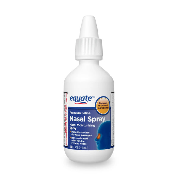 Premium Saline Nasal Moisturizing Spray, 1 pack, 1.5fl oz, plus 3 My Outlet Mall Resealable Storage Pouches