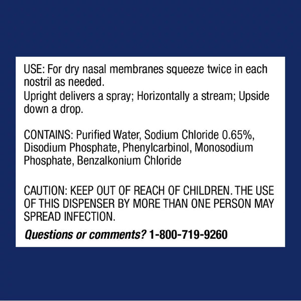 Premium Saline Nasal Moisturizing Spray, 3 pack, 1.5fl oz per pack, plus 3 My Outlet Mall Resealable Storage Pouches