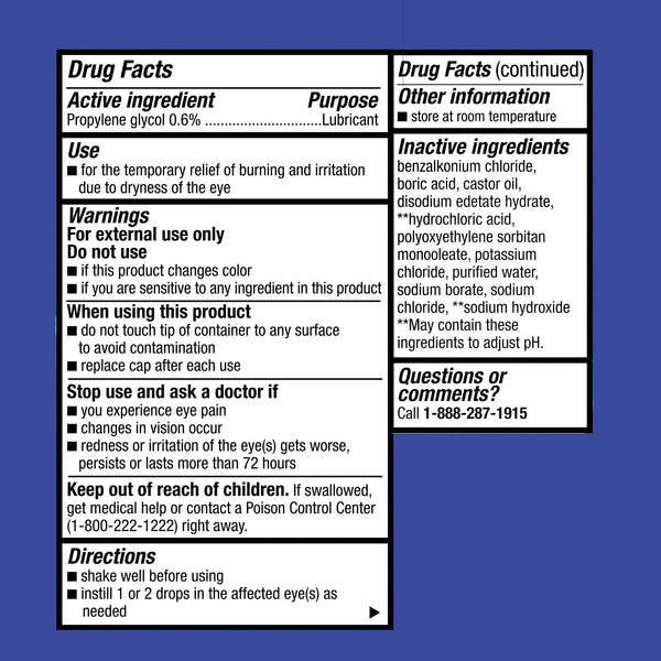 Restorative Performance Propylene Glycol Lubricant Eye Drops, 1 pack, 0.5fl oz, plus 3 My Outlet Mall Resealable Storage Pouches