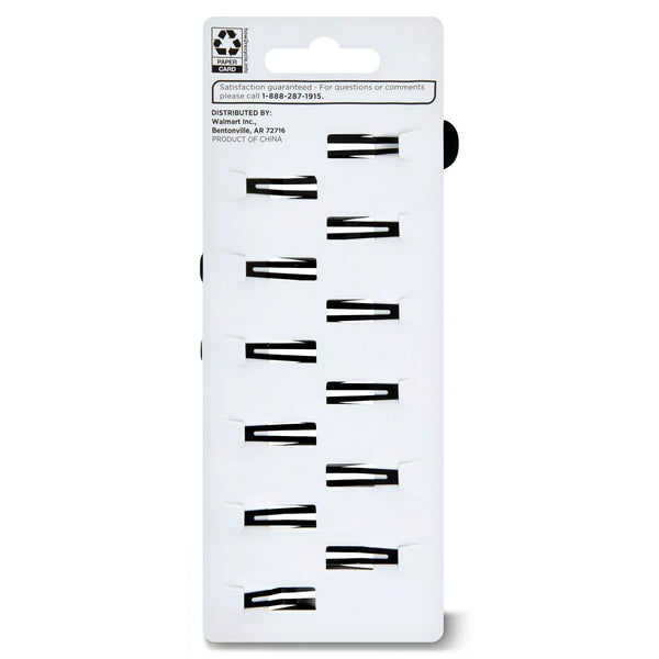 Snap Clips, Black, 2 pack, 12 count per pack, plus 3 My Outlet Mall Resealable Storage Pouches