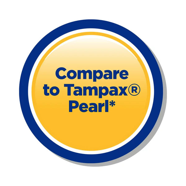 Tampons with Plastic Applicators, Unscented, Regular - 1 pack - 40 count - plus 3 My Outlet Mall Resealable Storage Pouches