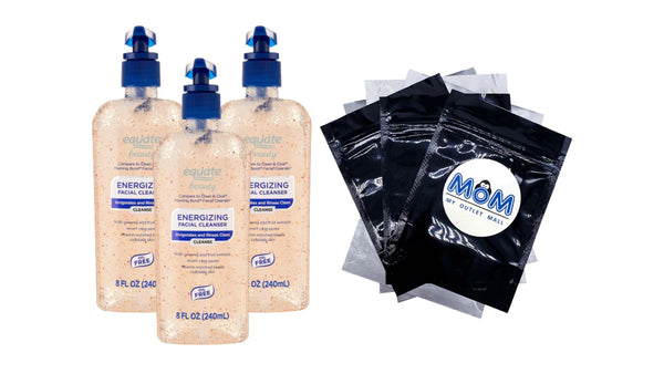 Energizing Facial Cleanser - 3 packs - 8fl oz - plus 3 My Outlet Mall Resealable Storage Pouches