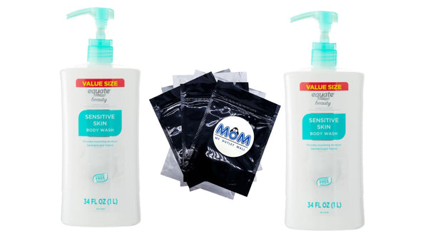 Beauty Sensitive Skin Body Wash - 2 packs - 34fl oz - plus 3 My Outlet Mall Resealable Storage Pouches