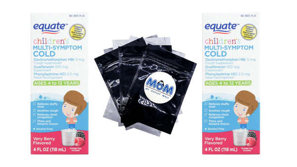 Children's Multi-Symptom Cold Liquid, Very Berry - 2 packs - 4fl oz - plus 3 My Outlet Mall Resealable Storage Pouches