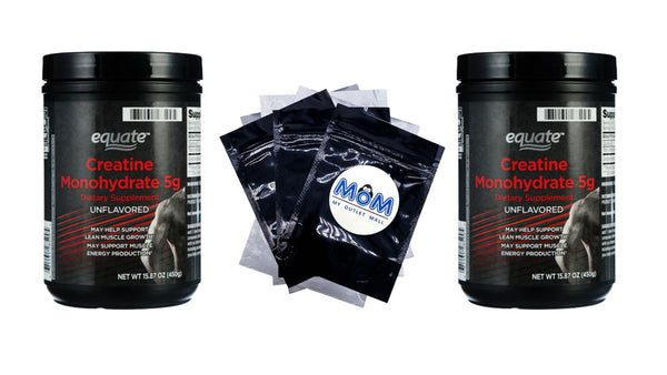 Creatine Monohydrate Dietary Supplement, Unflavored, 5 g - 2 pack - 15.87 oz - plus 3 My Outlet Mall Resealable Storage Pouches
