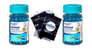 Maximum Strength Diphenhydramine HCl Sleep-Aid Softgels 50 mg  - 2 packs - 100 count - plus 3 My Outlet Mall Resealable Storage Pouches