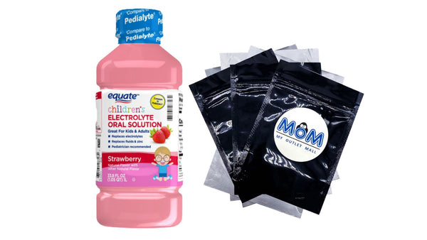 Children's Electrolyte Oral Solution, Strawberry Flavor - 1 pack - 33.8fl oz - plus 3 My Outlet Mall Resealable Storage Pouches