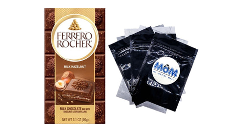 Premium Chocolate Bar, Milk Chocolate Hazelnut - 1 pack - 3.1 oz - plus 3 My Outlet Mall Resealable Storage Pouches