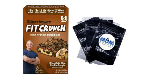 Chocolate Chip Cookie Dough High Protein Baked Bar 16g Protein - 1 pack - 8.10 oz 5 count per pack - plus 3 My Outlet Mall Resealable Storage Pouches