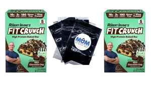 Mint Chocolate Chip High Protein Baked Bar 16g Protein - 2 packs - 8.10 oz 5 count per pack - plus 3 My Outlet Mall Resealable Storage Pouches