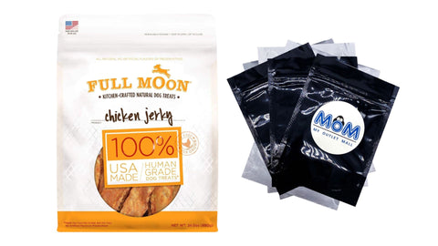 All Natural Human Grade Dog Treats, Chicken Jerky, 1 pack, 24 oz, plus 3 My Outlet Mall Resealable Storage Pouches