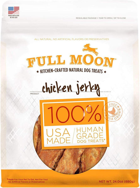 All Natural Human Grade Dog Treats, Chicken Jerky, 2 pack, 24 oz per pack, plus 3 My Outlet Mall Resealable Storage Pouches