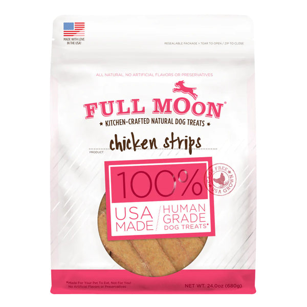 All Natural Human Grade Dog Treats, Chicken Strips, 2 pack, 12 oz per pack, plus 3 My Outlet Mall Resealable Storage Pouches