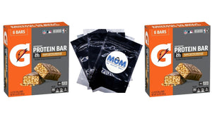 Peanut Butter Chocolate Whey Protein Bars 20g Protein - 2 packs- 16.9 oz 6 count per pack - plus 3 My Outlet Mall Resealable Storage Pouches